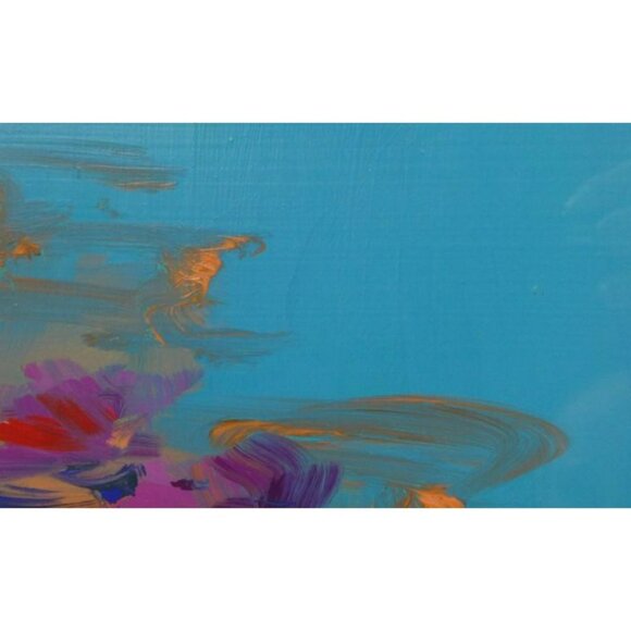 Original Charles Dix (1939-2005) abstract oil on board framed under glass - oran - Picture 3 of 5